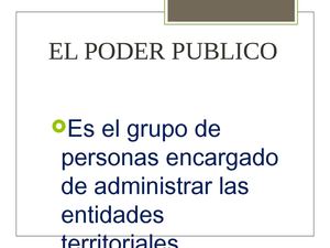 El Poder Publico 4° Y 5°