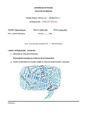 Mi primer parcial de informática en medicina