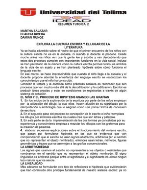 INFORME ESCRITO
