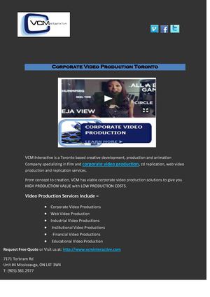 Corporate Video Production Toronto: Connect With Your Target Customers