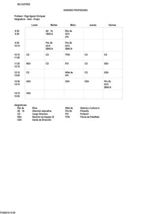 Horarios De Profesores