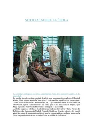 Noticias Sobre El ÉBola