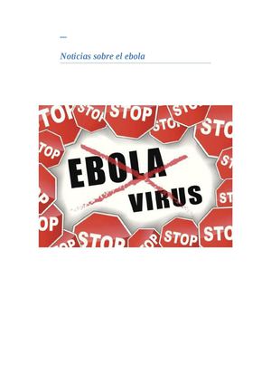 Noticias Sobre El Ebola