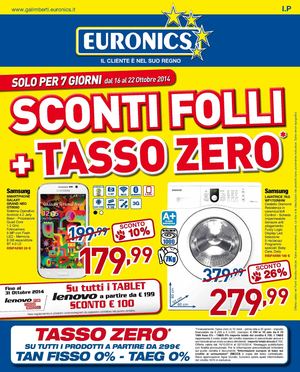 Volantino Euronics gruppo Galimberti dal 16/10 al 22/10/2014