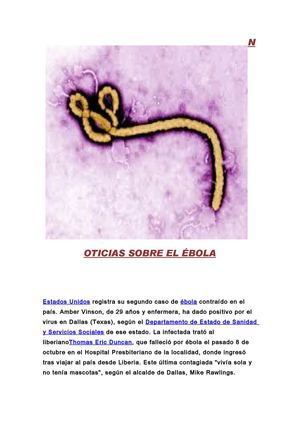 Noticias Sobre El ÉBola