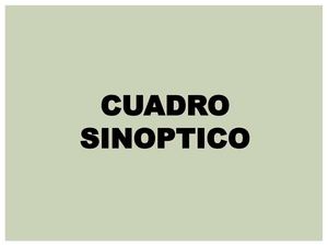 Cuadro Sinoptico