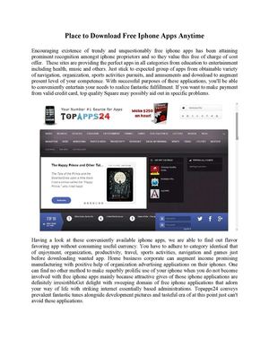 Place To Download Free Iphone Apps Anytime