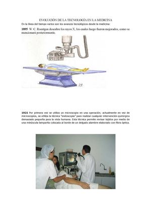 Evolución De La Tecnología En La Medicina