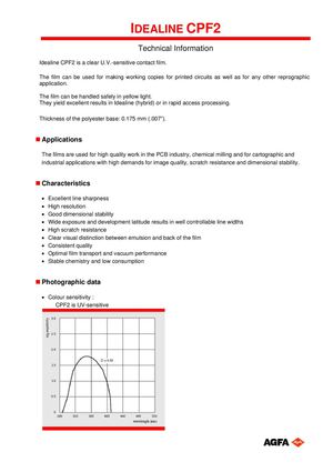 Agfa Film -Technical Info - Idealine CPF2