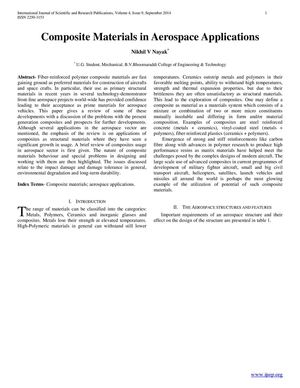 Ijsrp - Composite Materials in Aerospace Applications