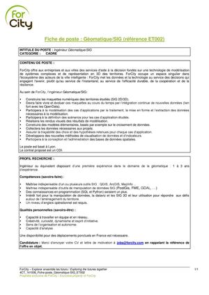 Ingenieur Geomatique Sig Et002