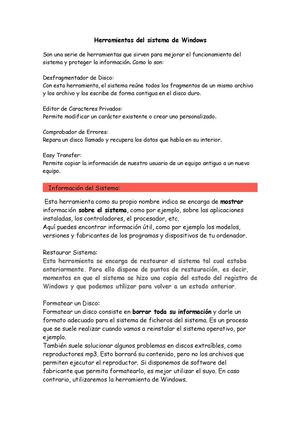 Herramientas Del Sistema De Windows