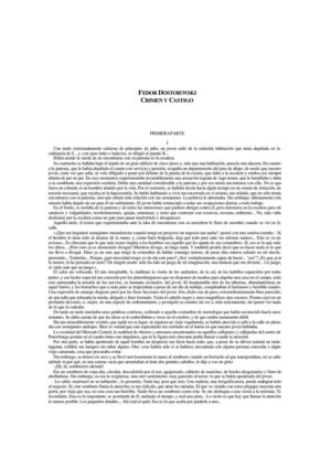 Fiódor Dostoyevski - Crimen Y Castigo