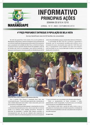 31° Informativo On Line da Prefeitura de Maranguape