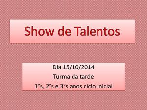 Show De Talentos 1 MT15