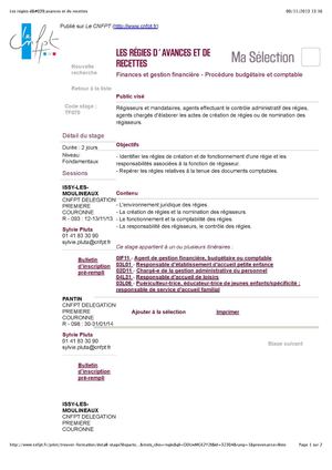 Les Régies d'avance et de recette