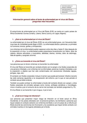 1 Ebola Preguntas Frecuentes Ministerio Sanidad