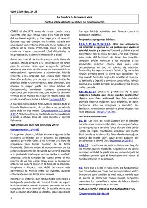Puntos Sobresalientes Deuteronomio W04 15