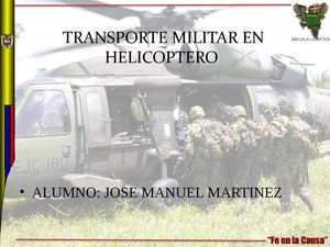 Exposicion Transporte Helicoportado