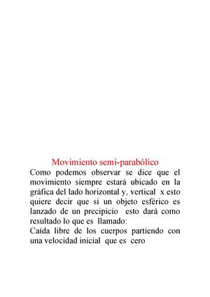 Movimiento Semiparabolico