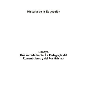Ensayo Historia De La Educación