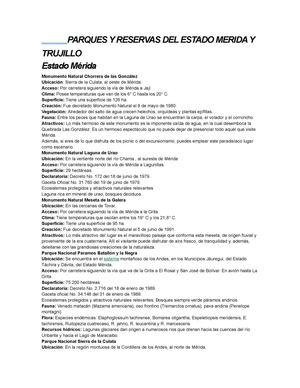 Parques Y Reservas