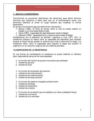 Entrenamiento De La Resistencia