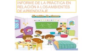 Informe De La Práctica Ambientes De Aprendizaje