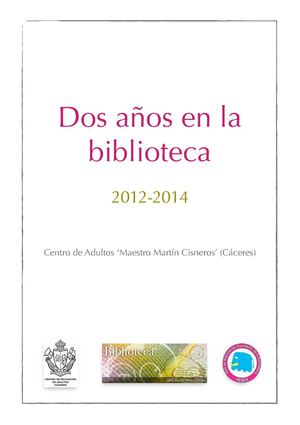 Dossier Biblioteca Cepa Cáceres 2012-2014