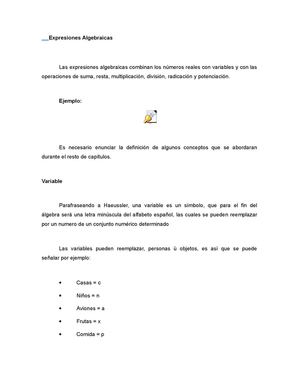 Expresiones Algebraicas