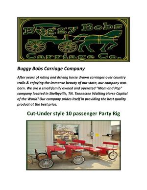 Buggy Bobs Carriage Co : Horse Drawn Carriage Plans