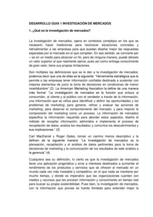 Guia 1 Investigación De Mercados
