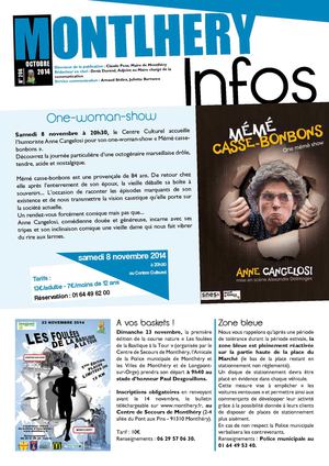 Montlhéry Infos n°206-Octobre 2014-Magazine municipal de Montlhéry