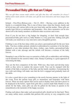best personalised baby gifts