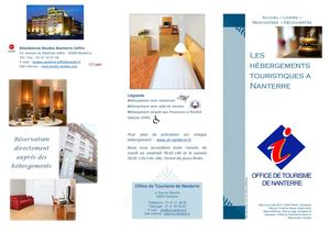 Brochure des hébergements touristiques de Nanterre