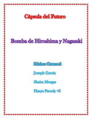 La Bomba De Hiroshima Y Nagasaki