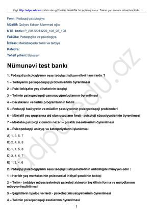 Pedaqogika Və Psixologiya