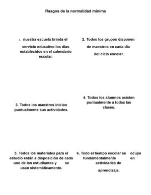 Rasgos De La Normalidad Mínima