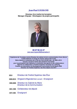 2014 M Jean Paul Legrand Communication Lobbying B To B Collectivités