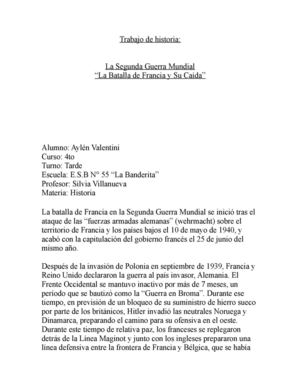 Trabajo De Historia: "La caída de Francia"