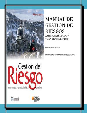 Manual De Gestion De Riesgos