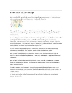 Definición Comunidad De Aprendizaje