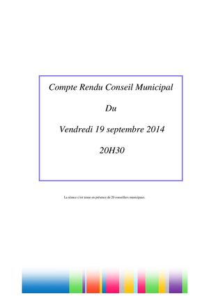 Séance du 19 septembre