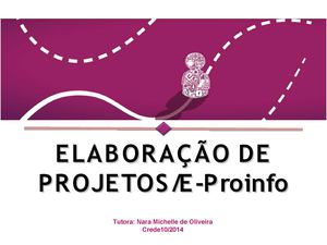 Apresentação Do Curso Elaboração De Projetos