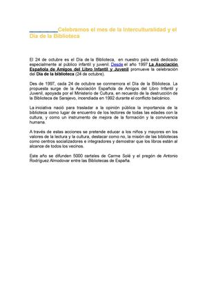 Día De La Biblioteca 2014