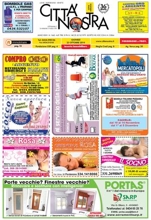 Città Nostra Pordenone del 23.10.2014 n. 1443