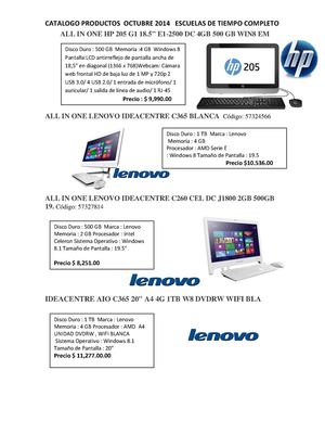 Catalogo De Equipos Modificado Al 21 De Octubre