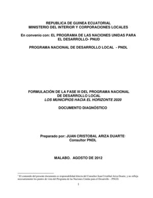 Guinea Ecuatorial Diagnostico Institucional Para La Descentralizacion