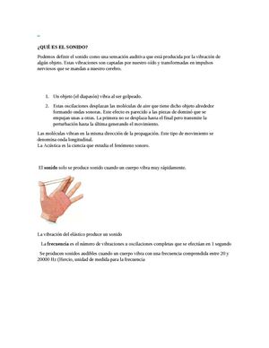 Qué Es El Sonido