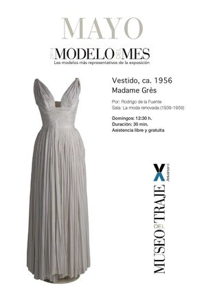 Vestido, ca. 1956 Madame Grès